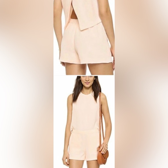 Club Monaco blush pink jumpsuit. With clasp buttons for shoulders. - Picture 1 of 3